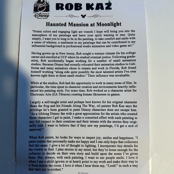 Disney Stretched Canvas Haunted Mansion at Moonlight - Picture 3 of 3